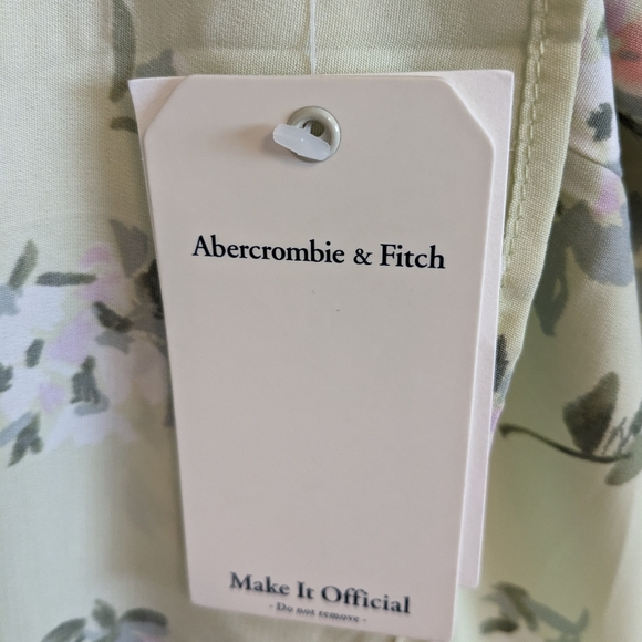Abercrombie & Fitch Green Floral Halter Dress NWT - Picture 7 of 8